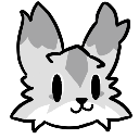 The logo for PixelCat Art, it's a drawing of a cat.